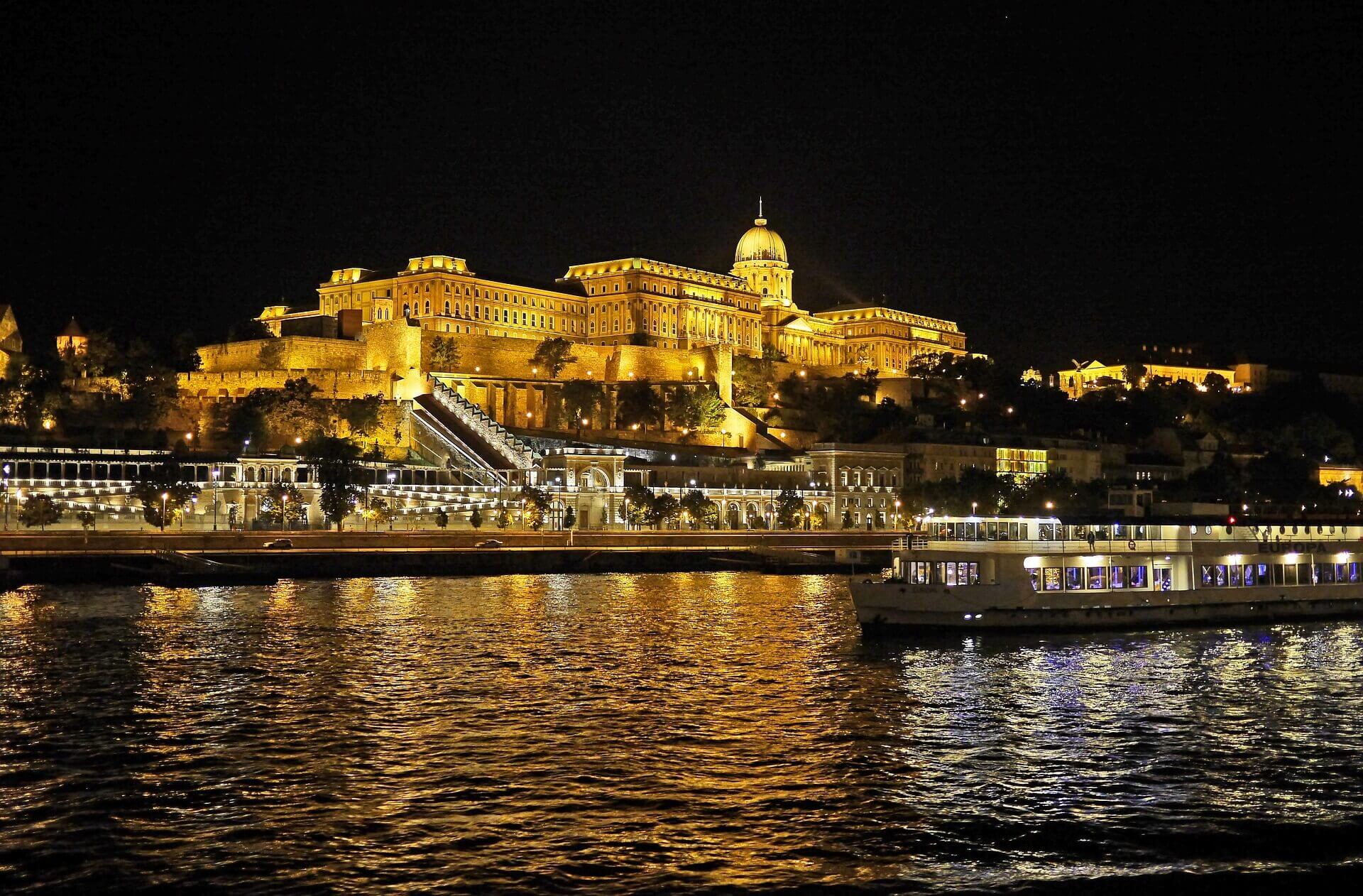 Budapest Hungary by night