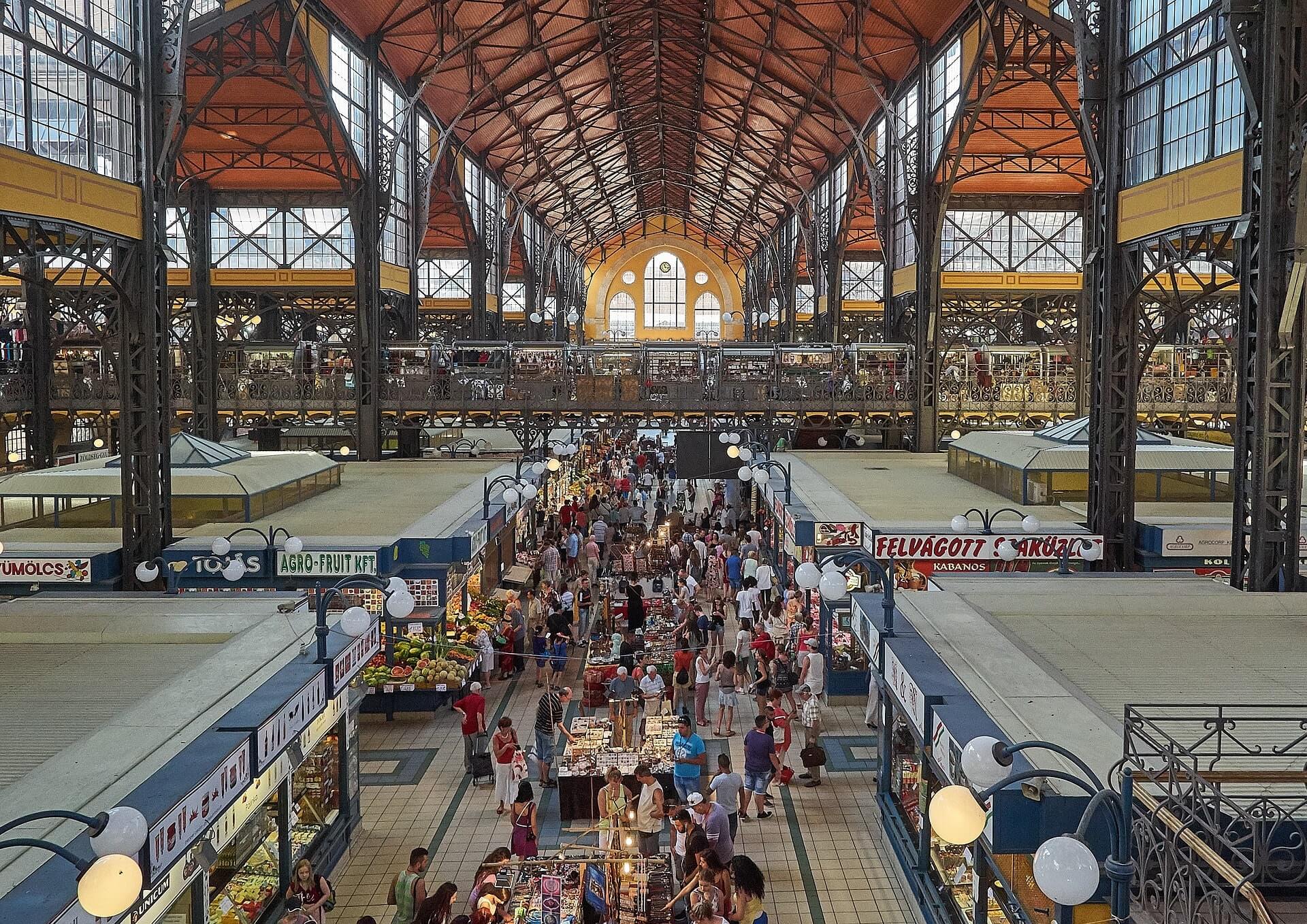 Great Market hall in Budapest Hungary